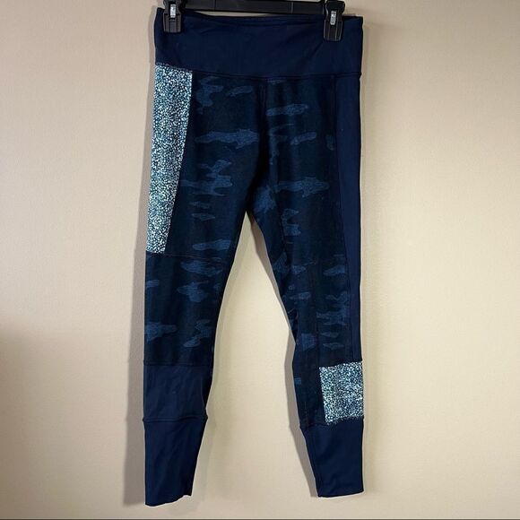 Lululemon Sashiko Blue Camo Patchwork Wunder Under Leggings 6 - Picture 2 of 8